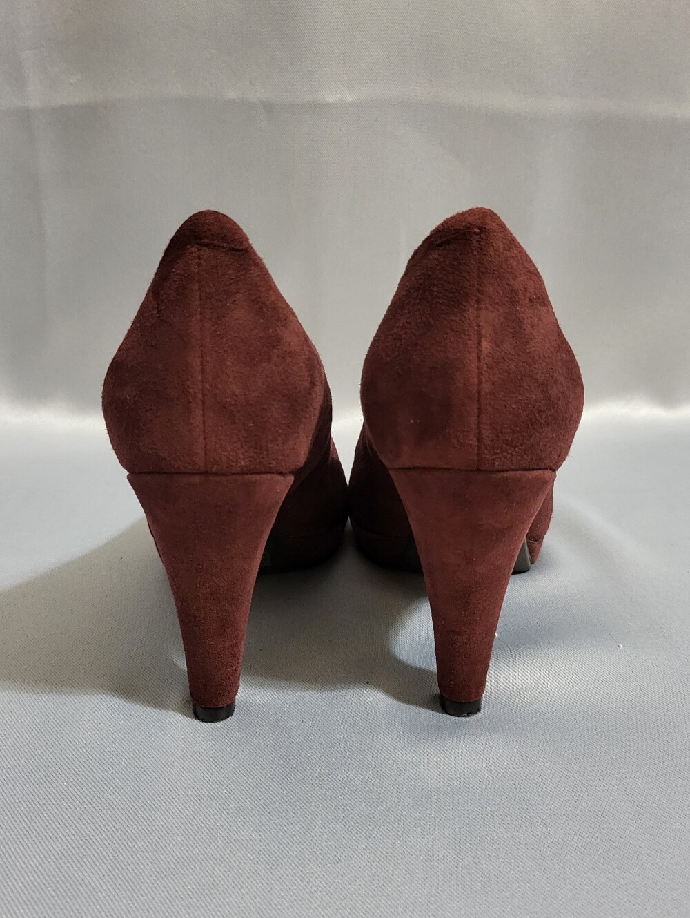 Clarks Indigo Wessex Wyvern Suede Pumps High Heel Shoes Sz 6.5 M Burgundy Glam - Picture 9 of 13